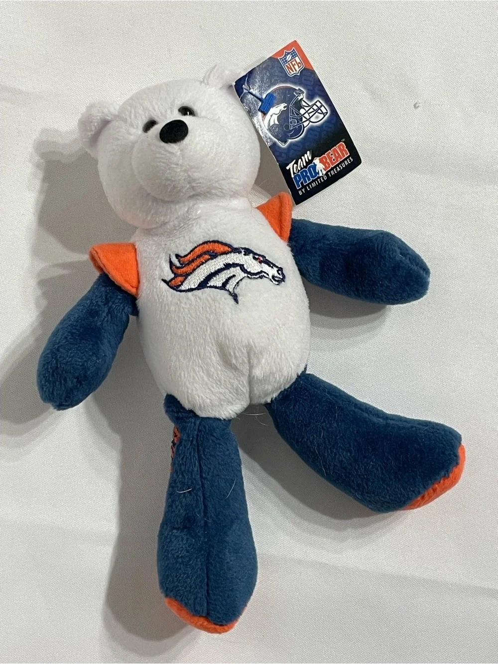 vintage Limited Treasures NFL Denver Broncos Pro Bear Beanie Plush Great Cond